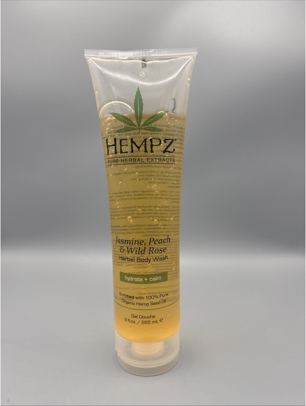 Hempz Pure Herbal Extracts Jasmine Peach Wild Rose Body Wash NOS 9 oz ONE BOTTLE